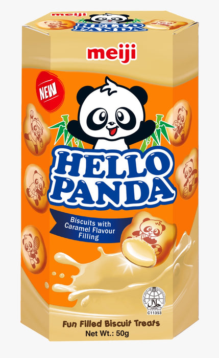 MEIJI HELLO PANDA CARAMEL FLAVOUR BISCUIT - 50G