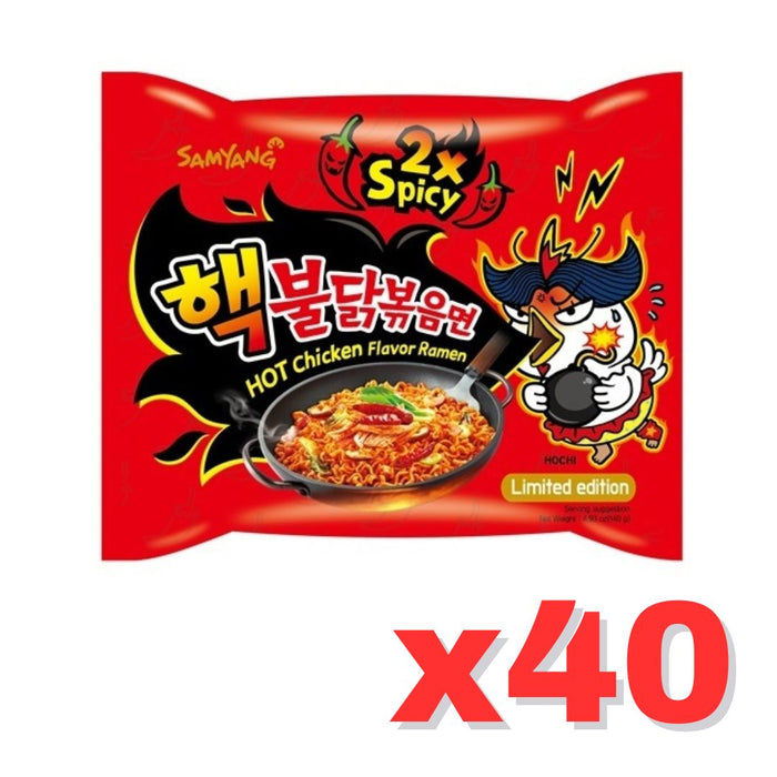 SAMYANG BULDAK 2X SPICY HOT CHICKEN RAMEN 140G, CASE OF 40