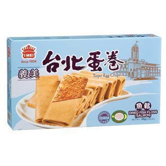 I MEI DRIED FISH FLOSS TAIPEI EGG CRISPS 66G 義美臺北蛋捲 - 魚鬆