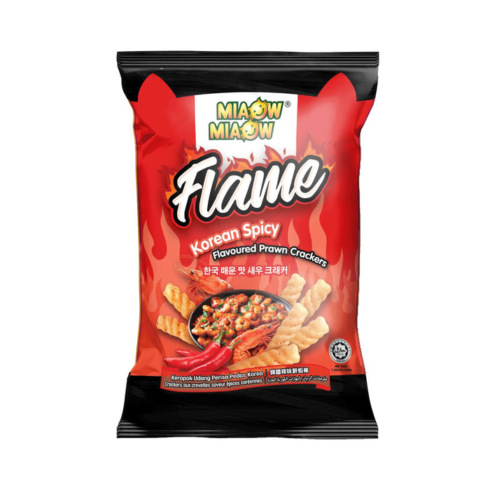 MIAOW MIAOW FLAME KOREAN SPICY PRAWN CRACKERS 50G