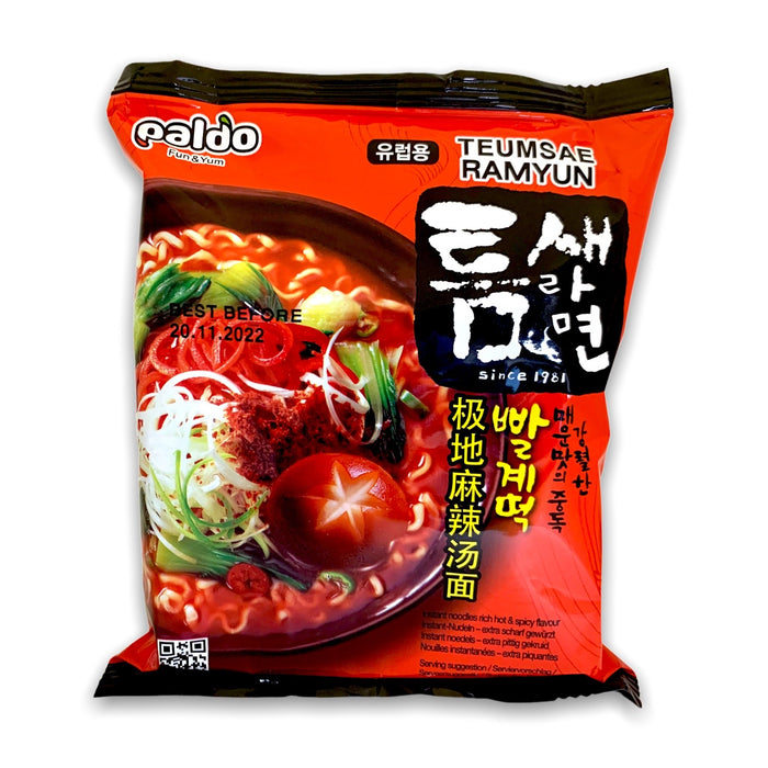 PALDO TEUMSAE NOODLE - 120G 极地麻辣汤面