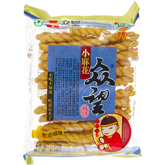 ZW FRIED DOUGH TWIST SALTY SHALLOT 眾望小麻花-蔥油鹹味