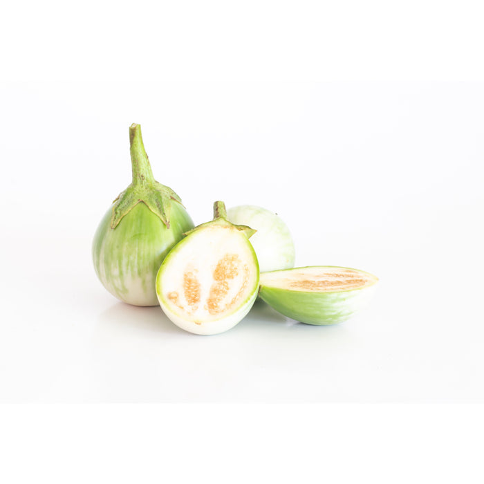 FRESH THAI ROUND EGG PLANT AUBERGINE 200G (Dispatched monday - Thursday)