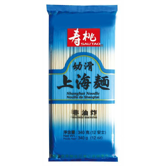SAU TAO SHANGHAI NOODLE 340G 壽桃牌上海幼滑面