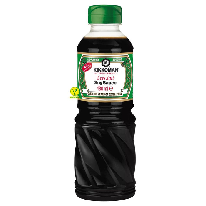 KIKKOMAN LESS SALT SOY SAUCE 480ML