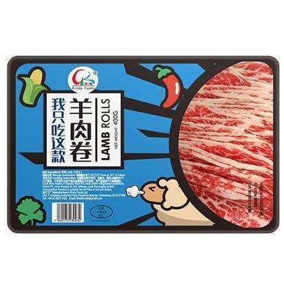 KINDA HAND ROLLED LAMB SLICES 400G 金达火锅羊肉卷