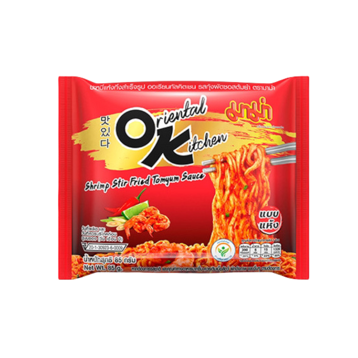 MAMA ORIENTAL KITCHEN SHRIMP STIR FRIED TOM YUM SAUCE INSTANT NOODLES 85G