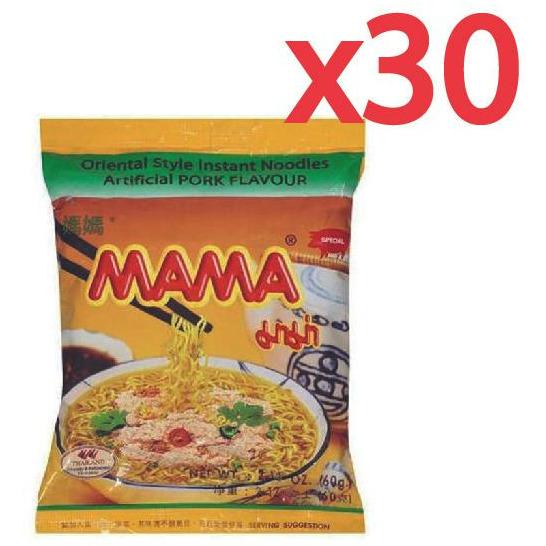 MAMA PORK FLAVOUR NOODLE 60G, Case of 30