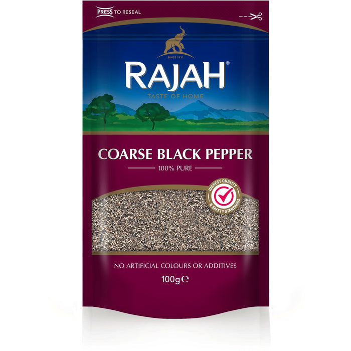 RAJAH COARSE BLACK PEPPER 100G