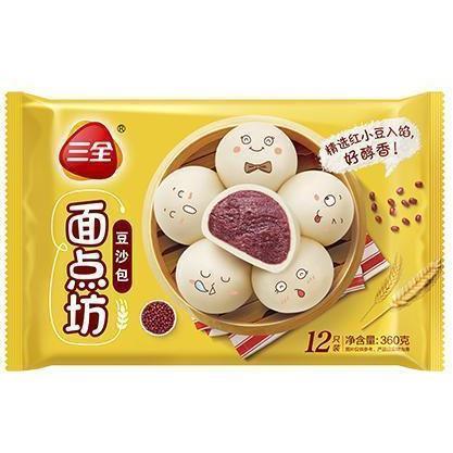 SAN QUAN RED BEAN PASTE BUN 360G 三全豆沙包