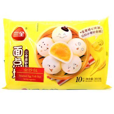 SAN QUAN STEAMED EGG YOLK BUN 360G 三全金沙包