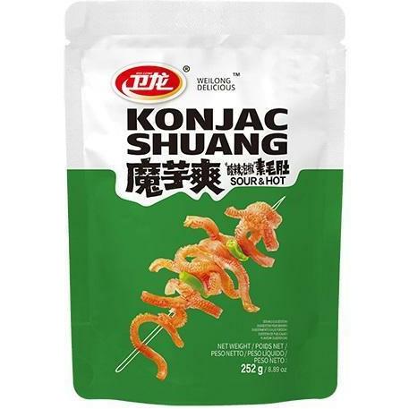 WEI LONG HOT & SOUR FLAVOUR KONJAC STRIPS 252G 衛龍魔芋爽-酸辣味