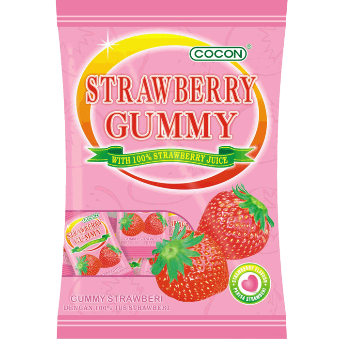 COCON STRAWBERRY GUMMY JELLY SWEETS 100G