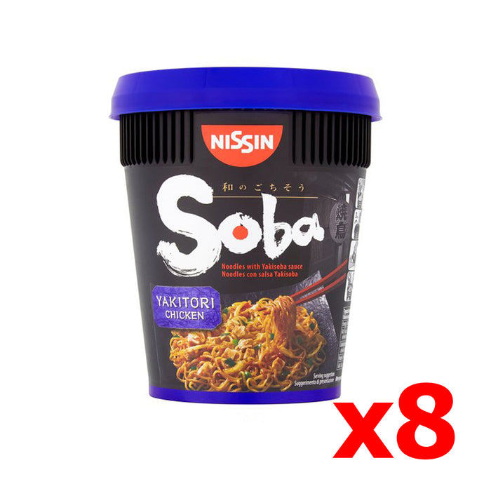 NISSIN SOBA CUP CHICKEN YAKITORI, Case of 8