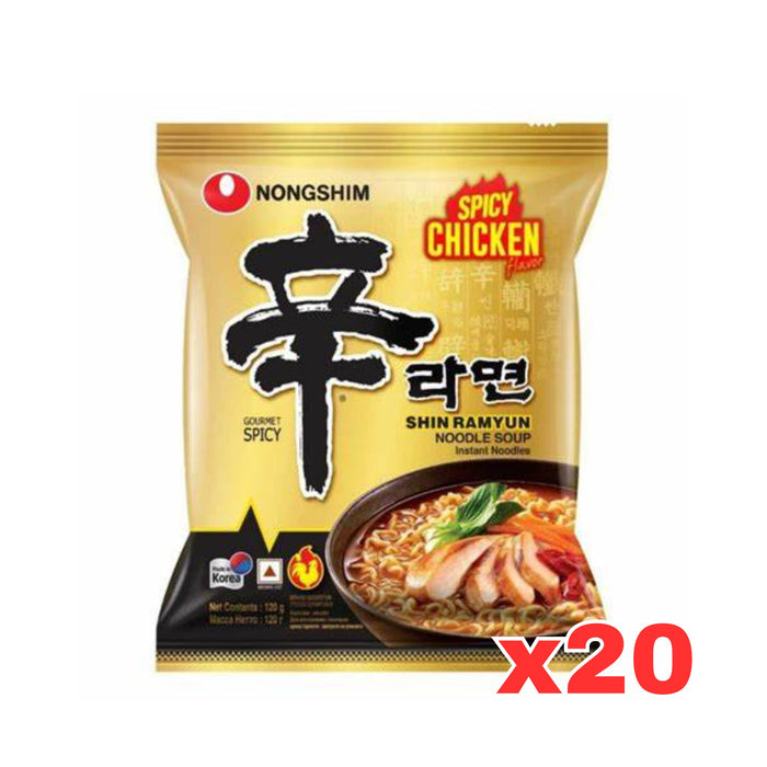 NONGSHIM SPICY CHICKEN SHIN RAMYUN 120G, CASE OF 20
