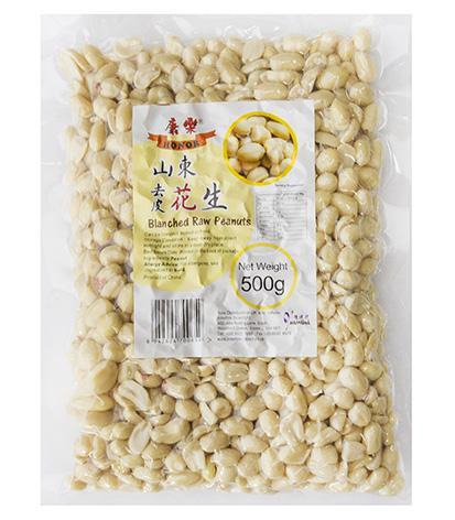 HONOR BLANCHED PEANUT KERNELS 500G 康樂山東去皮生花生