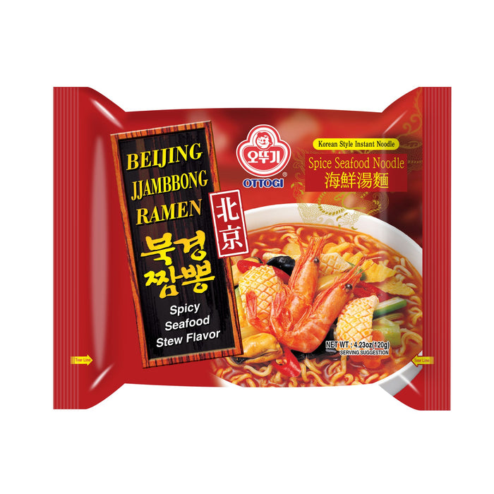 OTTOGI BEIJING JJAMBBONG SPICY SEAFOOD STEW FLAVOUR RAMEN 120G 北京辣海鮮湯麵