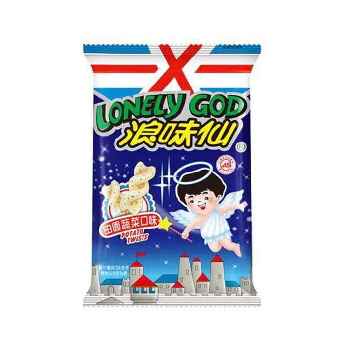 WANT WANT LONELY GOD POTATO TWIST VEGETABLE FLAVOUR 86G (BBD 06/05/2025)