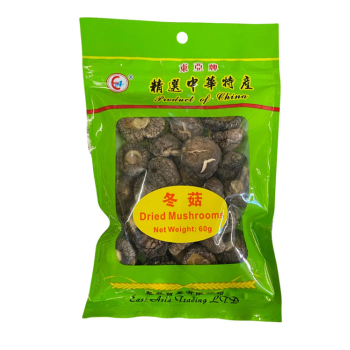 EAST ASIA DRIED SHIITAKE MUSHROOMS 60G 東亞冬菇 (小菇仔)
