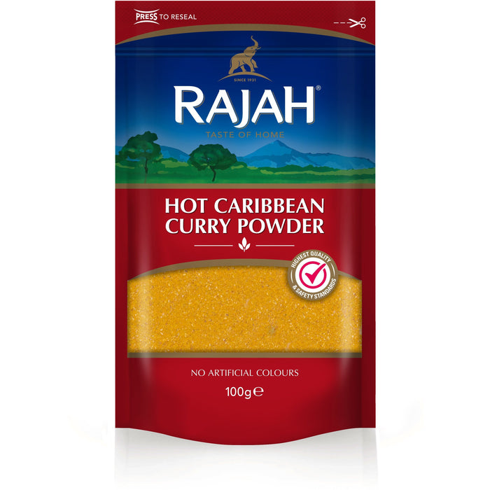 RAJAH HOT CARIBBEAN CURRY POWDER 100G