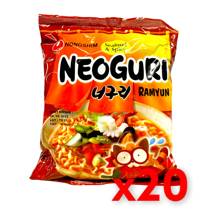 NONGSHIM NEOGURI SEAFOOD & SPICY HOT RAMYUN 120G, CASE OF 20