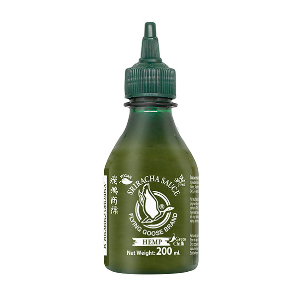FLYING GOOSE SRIRACHA SAUCE HEMP SEED OIL (GREEN CHILI) 200ML 是拉差香甜辣椒酱