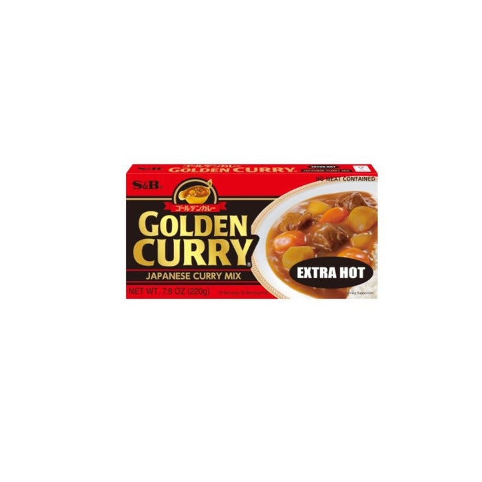 S&B GOLDEN CURRY JAPANESE CURRY MIX EXTRA HOT 220G