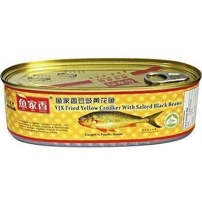YU JIA XUAN FRIED YELLOW CROAKER WITH SALTED BLACK BEANS 184G 魚家香豆豉黃花魚