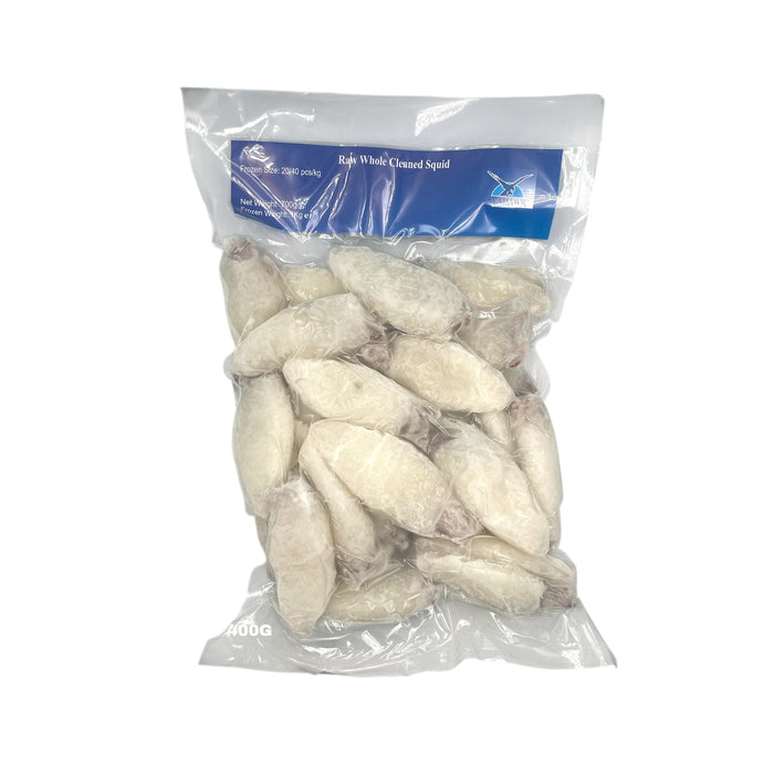 SEAHAWK FROZEN WHOLE CLEANED SQUID 20/40 1KG