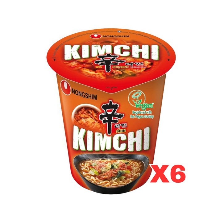 NONGSHIM SHIN KIMCHI RAMYUN CUP, CASE OF 6 (BBD 07/25)