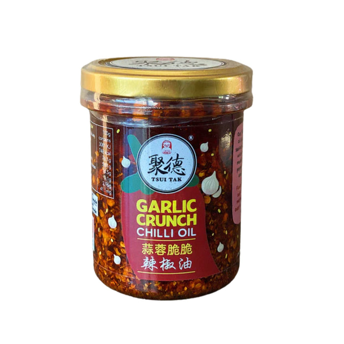 TSUI TAK GARLIC CRUNCH CHILLI OIL 180G 蒜蓉脆脆 辣椒油