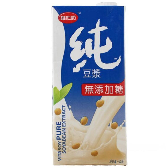 VITASOY PURE SOY BEAN EXTRACT DRINK 1LTR 維他奶純豆漿1公升(單包裝)
