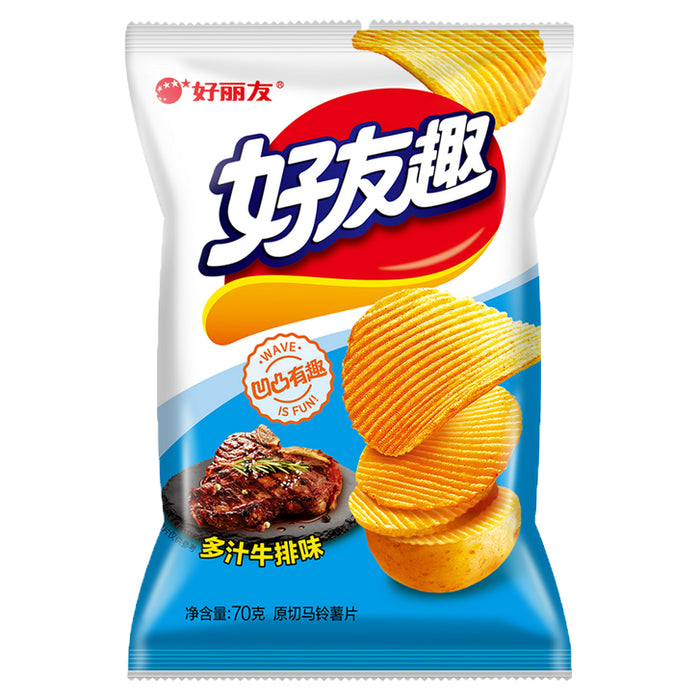ORION STEAK FLAVOUR POTATO CRISPS - 70G