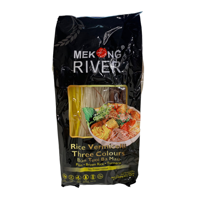 MEKONG RIVER THREE COLOURS RICE VERMICELLI 300G - HALAL, VEGAN