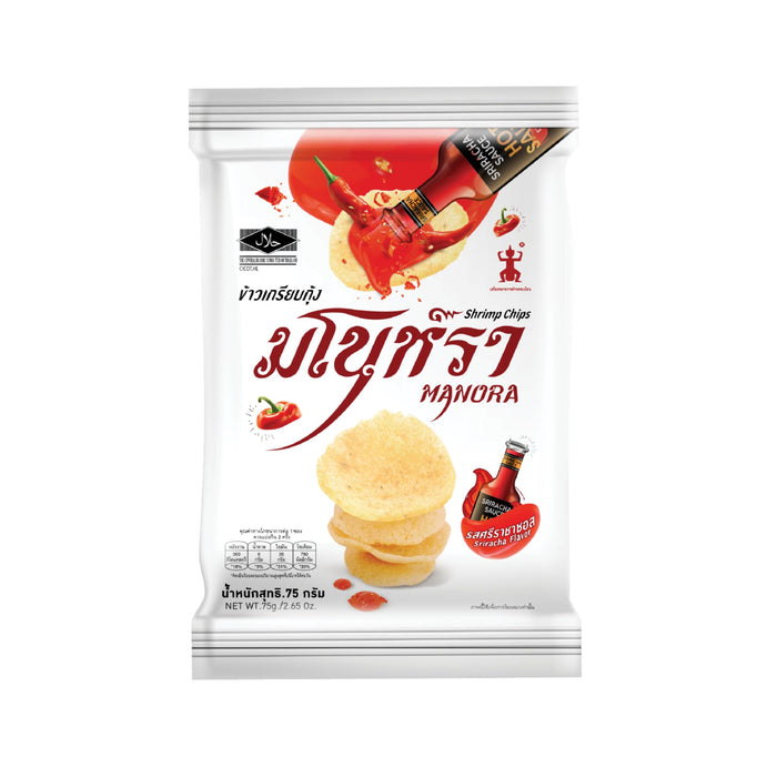 MANORA SRIRACHA FLAVOUR FRIED SHRIMP CHIPS 75G