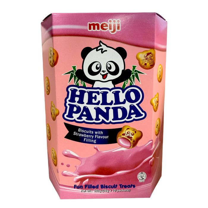 你好熊猫草莓饼干大装260G