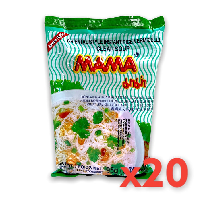 MAMA CLEAR SOUP RICE VERMICELLI JUMBO PACK, CASE OF 20 媽媽東方風味清湯即食米粉