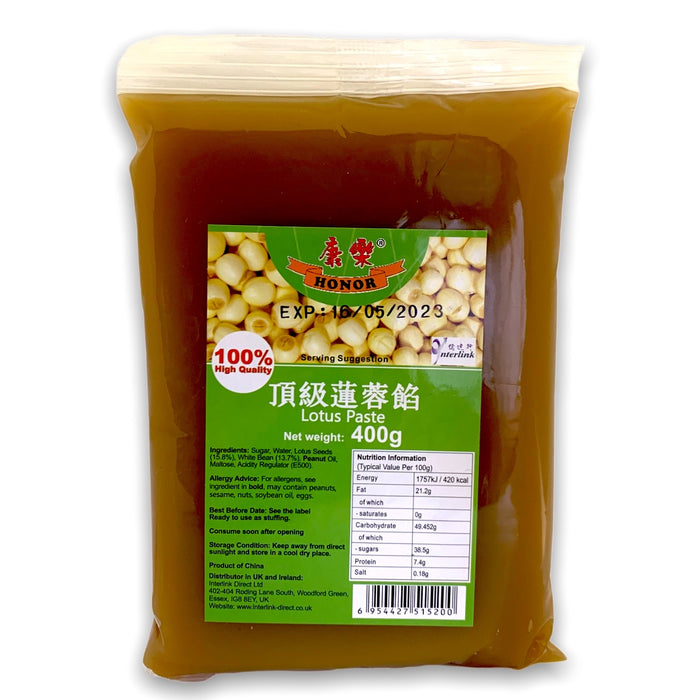HONOR LOTUS PASTE - 400G 康乐顶级莲蓉馅