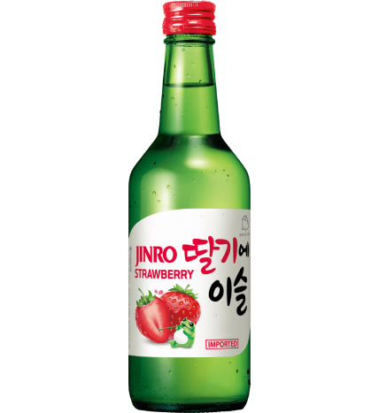 JINRO STRAWBERRY SOJU 13% 360ML 참이슬딸기