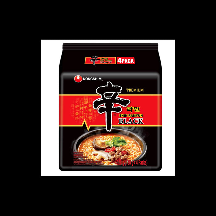 NONGSHIM HALAL BLACK SHIN RAMYUN, PACK OF 4