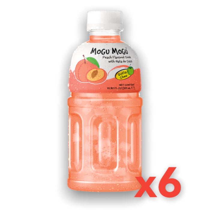MOGU MOGU 桃味椰子饮料,6 件装