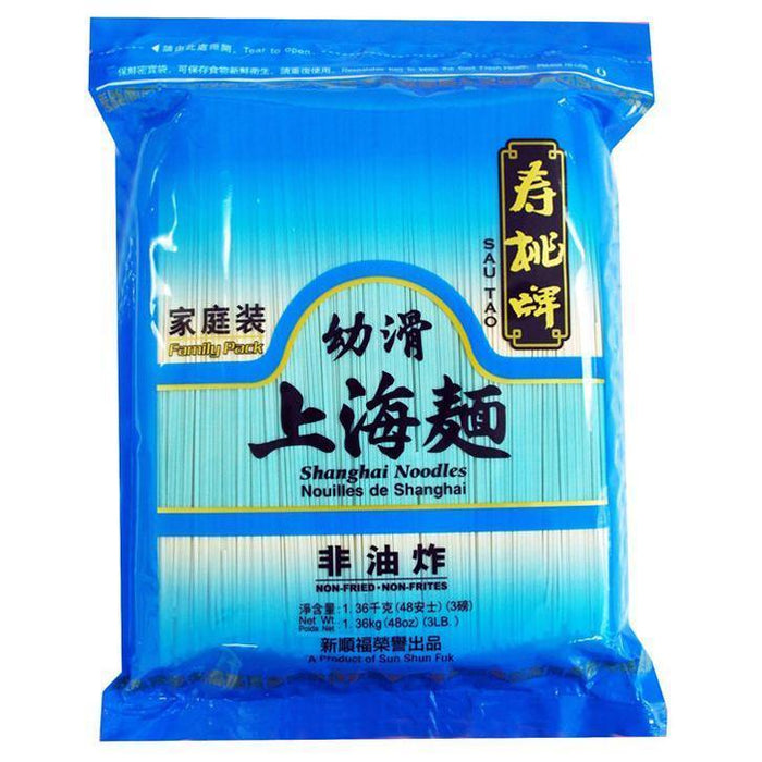 SAU TAO SHANGHAI Noodle LARGE 1.36KG 壽桃幼滑上海面