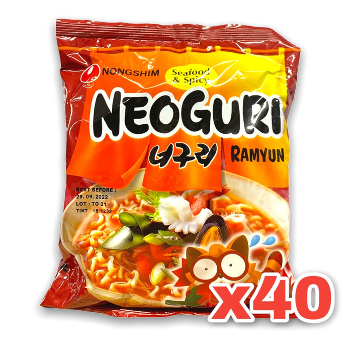 NONGSHIM NEOGURI SEAFOOD & SPICY HOT RAMYUN 120G, CASE OF 40