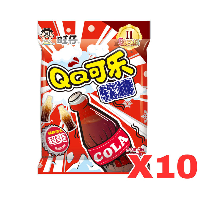 WANT WANT QQ COLA SOFT CANDY, CASE OF 10 旺仔QQ糖(可樂味) (BBD 21/05/2025)