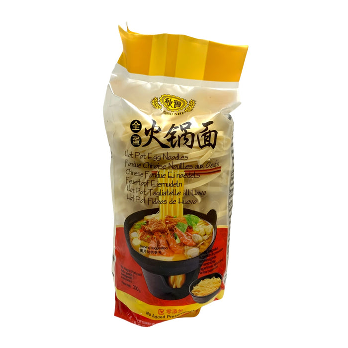 QIU SHI HOT POT EGG NOODLE 300G 秋實全蛋火鍋麵