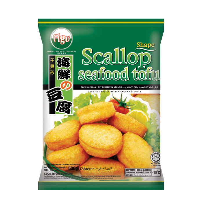 Figo SALLOP SHAPE SEAFOOD TOFU - 200G 飛哥幹貝形豆腐