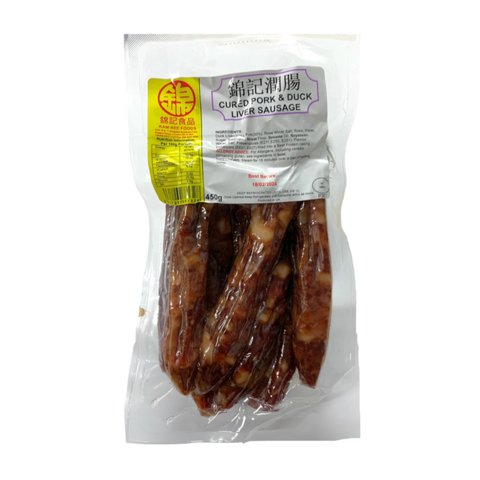 KAM KEE CURED LARGE PORK DUCK LIVER SAUSAGE 450G 錦記潤腸