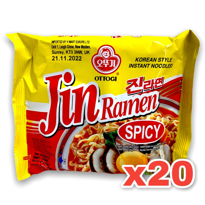 OTTOGI JIN 拉面 辣味 20 盒装