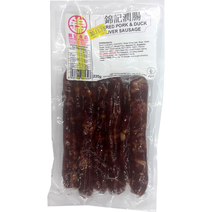 KAM KEE CURED PORK DUCK LIVER SAUSAGE 220G 锦记润肠