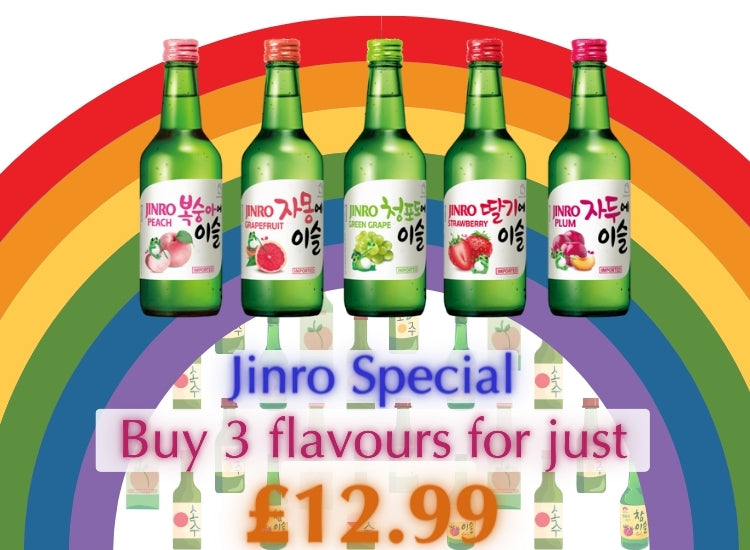 JINRO FRUIT FLAVOUR SALE - BUY ANY 3 FOR £15.99